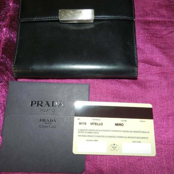 Vintage Prada Tessuto Nylon & Leather Handbag and Prada Nero Leather Wal… - Picture 12 of 16